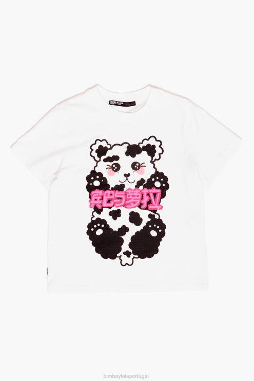 branco roupas 64X4N279 camiseta urso panda Bimba Y Lola