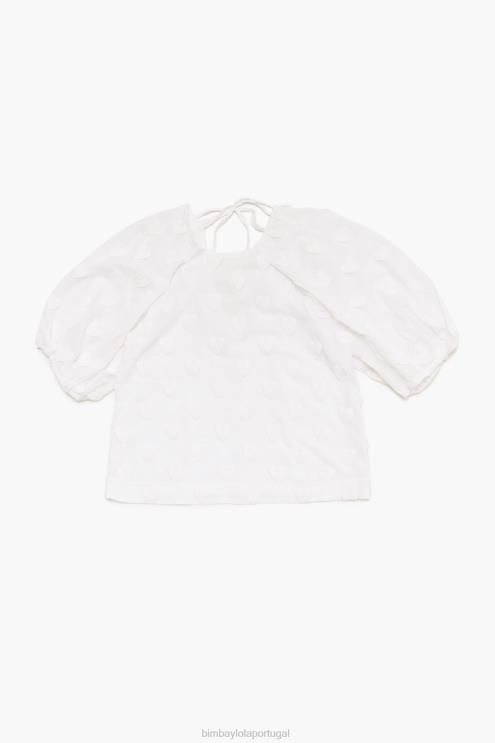 branco roupas 64X4N285 camiseta tecido duplo Bimba Y Lola