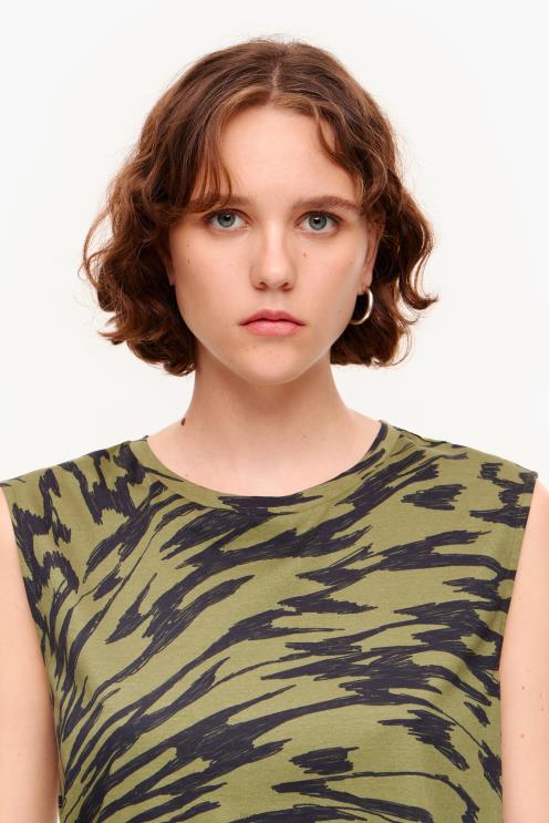 caqui roupas 64X4N298 camiseta de algodão com estampa de asa de borboleta Bimba Y Lola