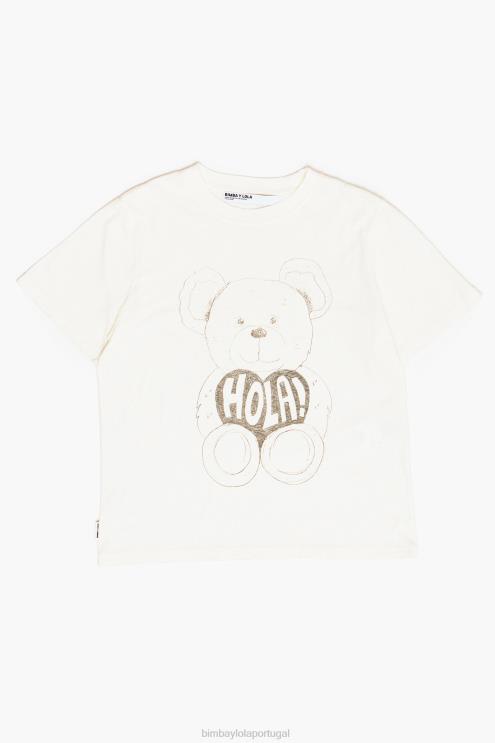 cru roupas 64X4N271 camiseta com estampa de urso panda Bimba Y Lola
