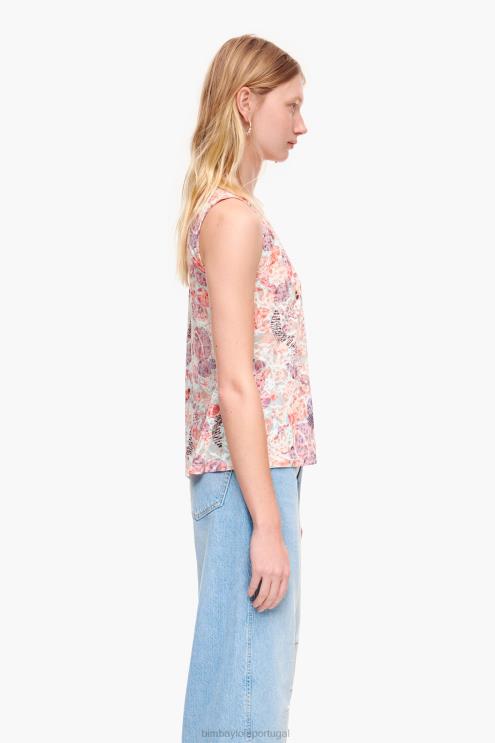 frutas roupas 64X4N293 camiseta estampada completa Bimba Y Lola