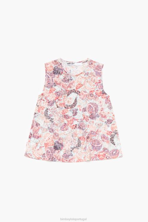 frutas roupas 64X4N293 camiseta estampada completa Bimba Y Lola