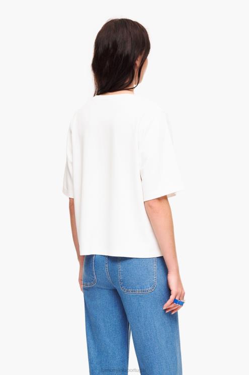 marfim roupas 64X4N257 camiseta curta ponte di roma Bimba Y Lola