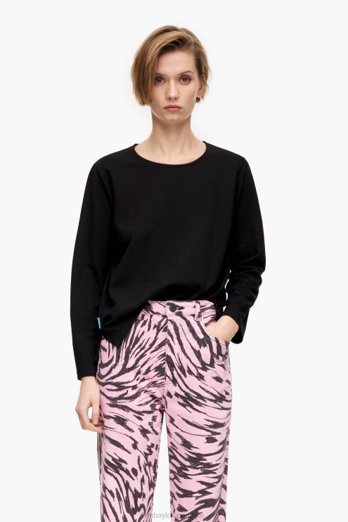 preto roupas 64X4N301 camiseta de malha Bimba Y Lola