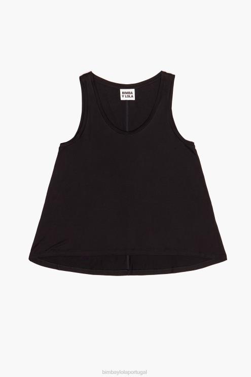 preto roupas 64X4N315 camiseta linha a Bimba Y Lola