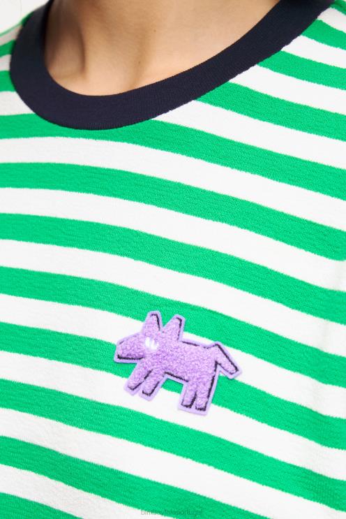 verde roupas 64X4N255 camiseta listrada Bimba Y Lola