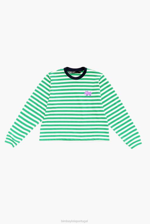 verde roupas 64X4N255 camiseta listrada Bimba Y Lola