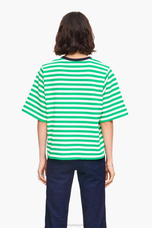 verde roupas 64X4N256 camiseta listrada para cachorro Bimba Y Lola