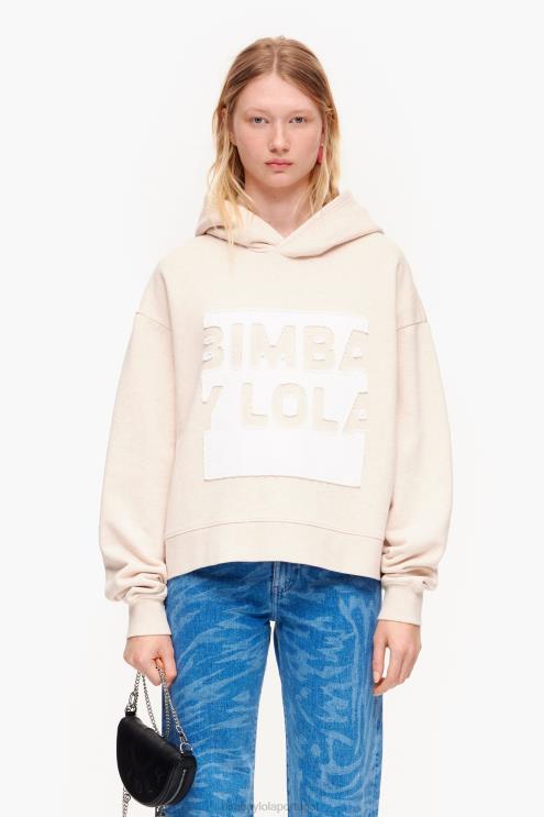 marfim roupas 64X4N492 moletom de algodão Bimba Y Lola