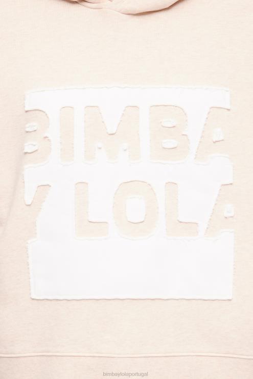 marfim roupas 64X4N492 moletom de algodão Bimba Y Lola
