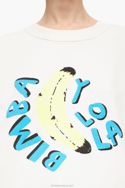 marfim roupas 64X4N495 moletom boxy logo banana Bimba Y Lola