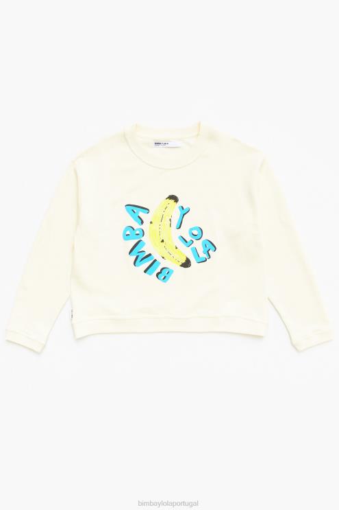 marfim roupas 64X4N495 moletom boxy logo banana Bimba Y Lola