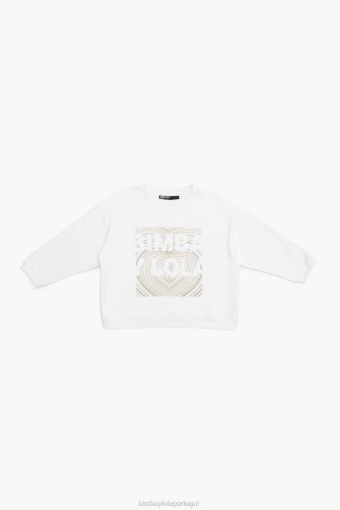 marfim roupas 64X4N503 moletom com estampa de logo Bimba Y Lola