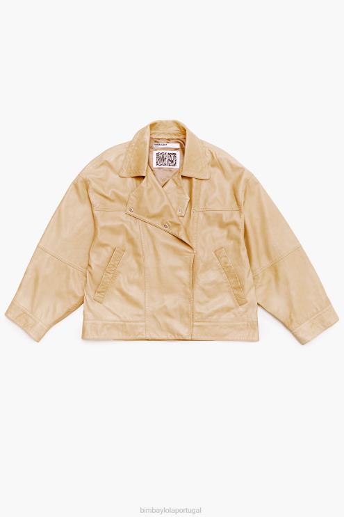 camelo roupas 64X4N475 jaqueta de couro Bimba Y Lola