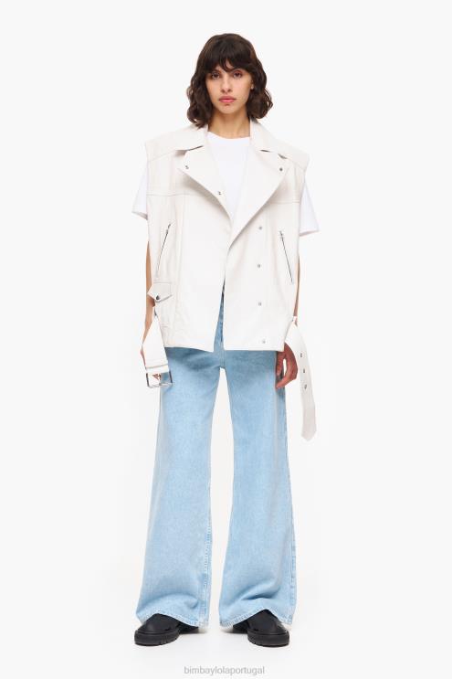 cru roupas 64X4N478 colete de couro Bimba Y Lola
