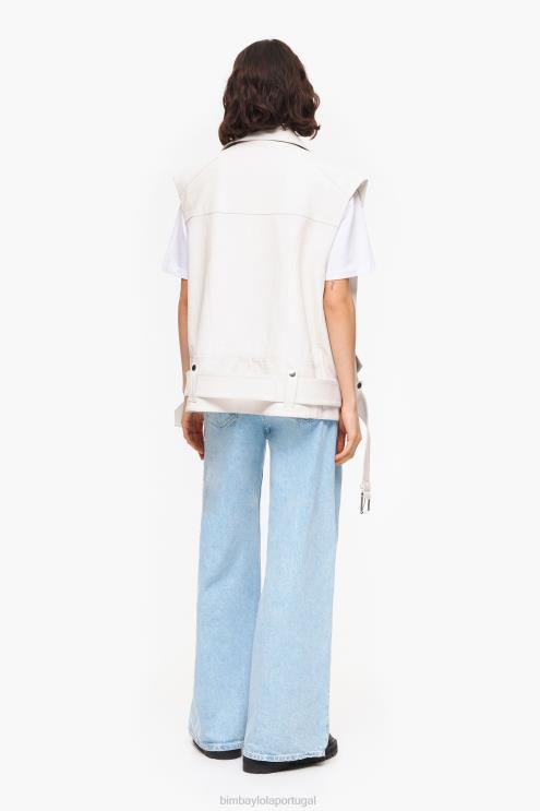 cru roupas 64X4N478 colete de couro Bimba Y Lola