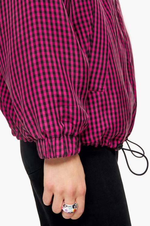 fúcsia roupas 64X4N471 jaqueta bomber cupro guingão Bimba Y Lola