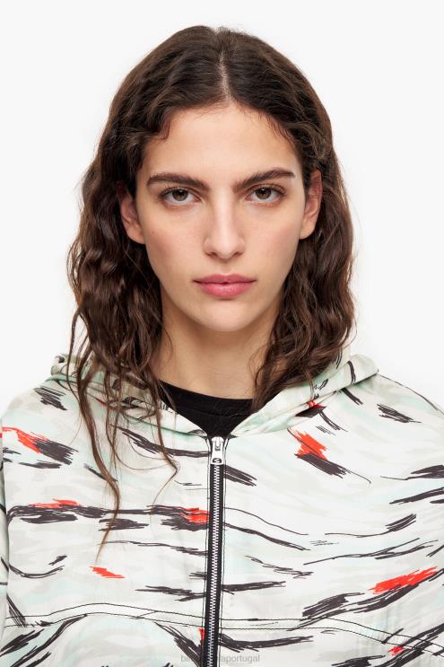 hortelã roupas 64X4N490 Jaqueta bomber fluida com estampa de asa de borboleta Bimba Y Lola