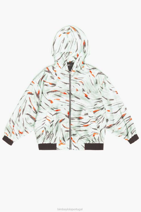 hortelã roupas 64X4N490 Jaqueta bomber fluida com estampa de asa de borboleta Bimba Y Lola
