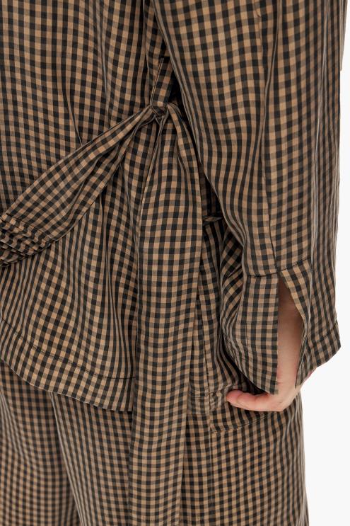 marrom roupas 64X4N470 blazer oversize de guingão Bimba Y Lola