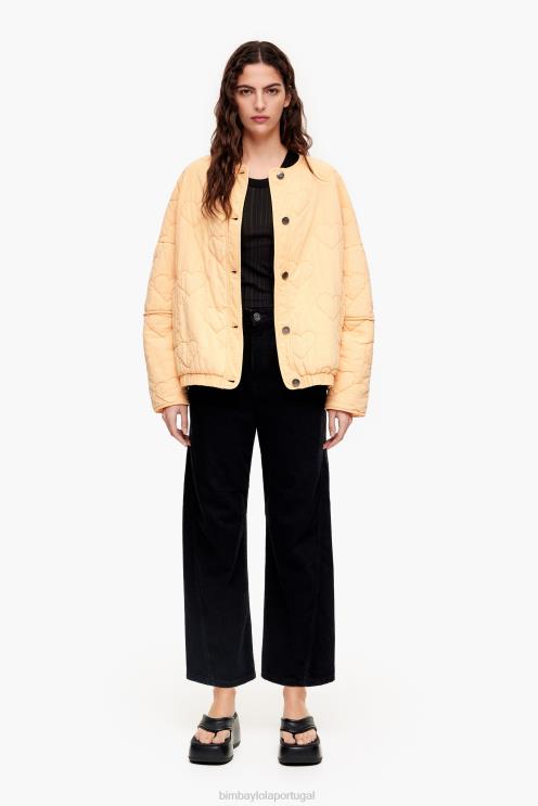 pêssego roupas 64X4N489 jaqueta acolchoada corações Bimba Y Lola