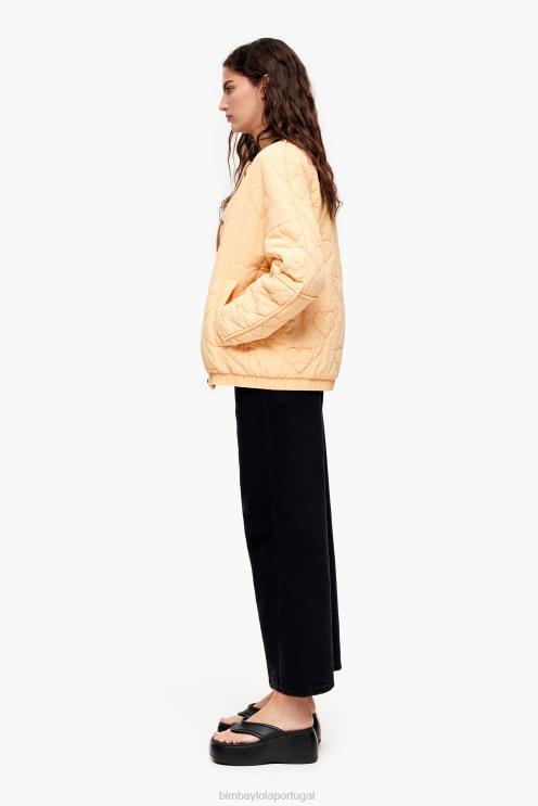 pêssego roupas 64X4N489 jaqueta acolchoada corações Bimba Y Lola