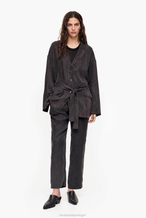 preto lavado roupas 64X4N491 blazer oversize Bimba Y Lola