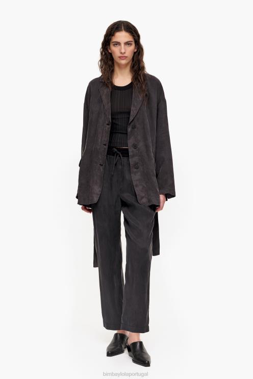 preto lavado roupas 64X4N491 blazer oversize Bimba Y Lola