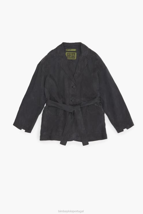 preto lavado roupas 64X4N491 blazer oversize Bimba Y Lola