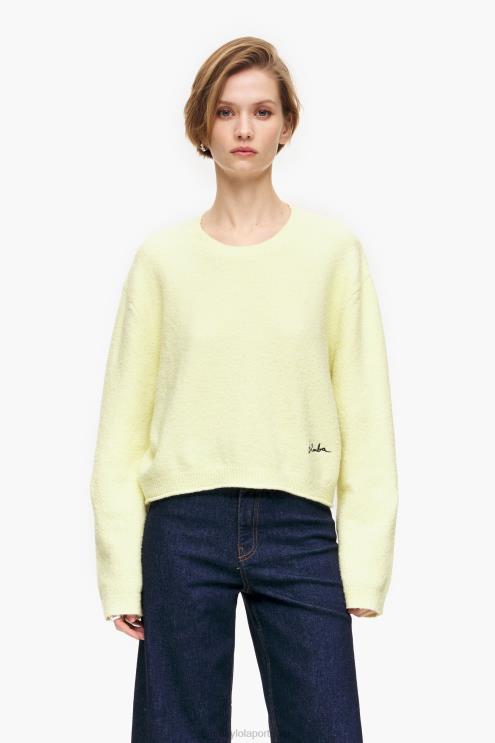 amarelo roupas 64X4N377 suéter de algodão Bimba Y Lola