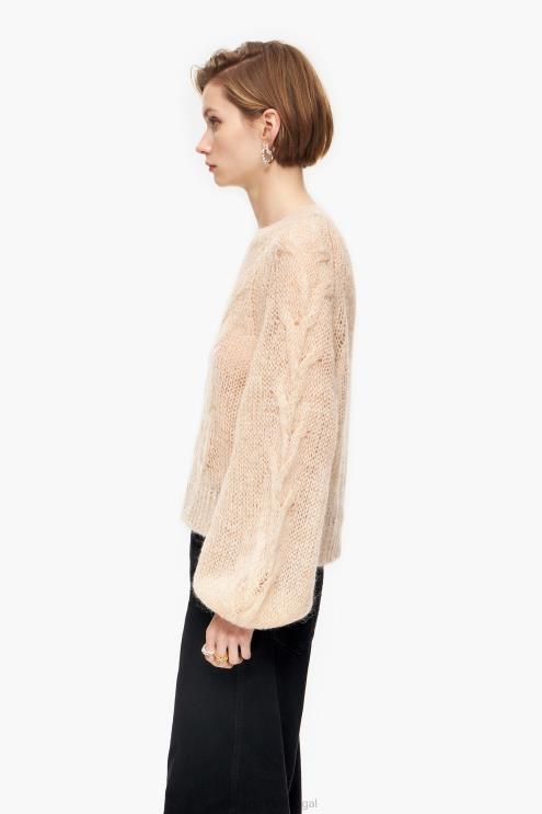 areia roupas 64X4N380 suéter de mohair de malha aberta Bimba Y Lola