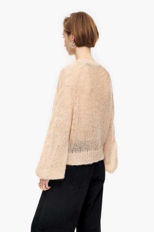 areia roupas 64X4N380 suéter de mohair de malha aberta Bimba Y Lola