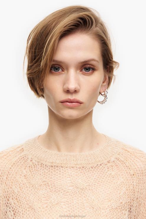 areia roupas 64X4N380 suéter de mohair de malha aberta Bimba Y Lola
