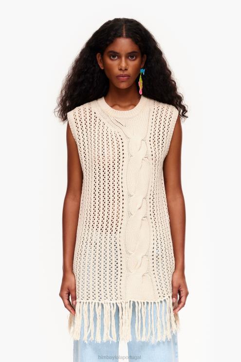 cru roupas 64X4N351 colete de malha Bimba Y Lola