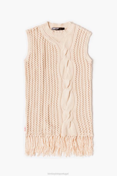 cru roupas 64X4N351 colete de malha Bimba Y Lola