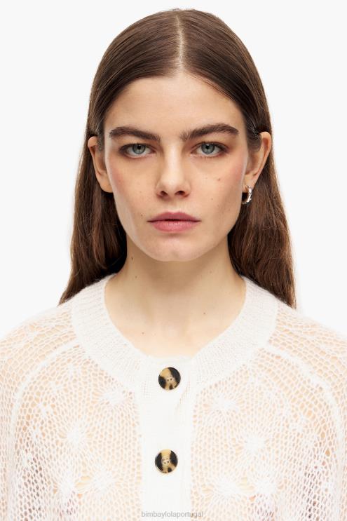 cru roupas 64X4N378 suéter de mohair de malha aberta Bimba Y Lola