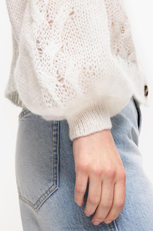 cru roupas 64X4N378 suéter de mohair de malha aberta Bimba Y Lola