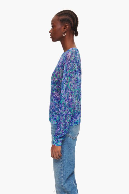 flores roupas 64X4N365 suéter de linho estampado completo Bimba Y Lola
