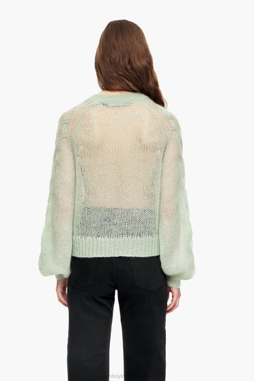 hortelã roupas 64X4N381 suéter malha aberta mohair Bimba Y Lola