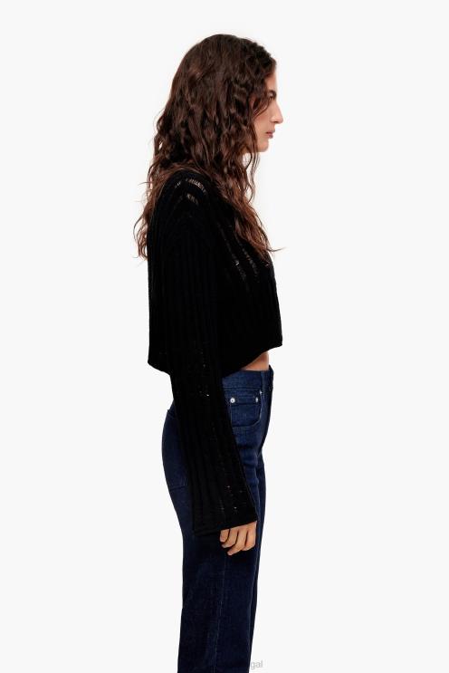 preto roupas 64X4N388 suéter de malha Bimba Y Lola