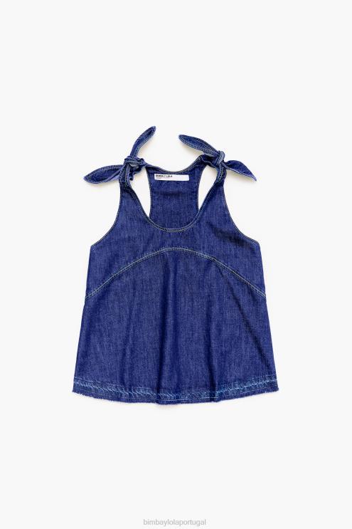 azul roupas 64X4N512 top jeans escuro Bimba Y Lola