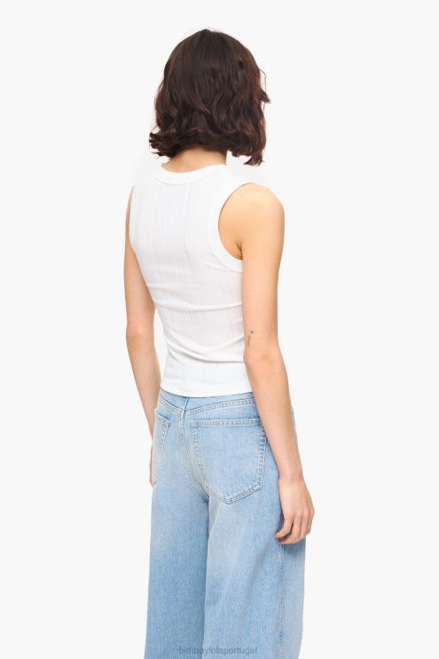 branco roupas 64X4N249 top ajustado Bimba Y Lola