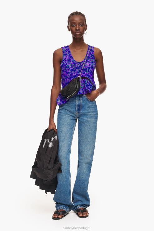 flores roupas 64X4N345 mini top estampado completo Bimba Y Lola