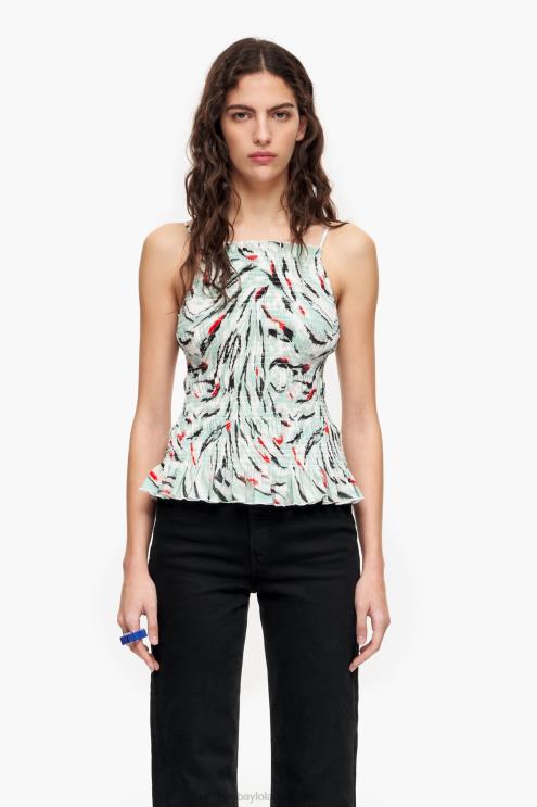hortelã roupas 64X4N350 top com estampa de asa de borboleta Bimba Y Lola