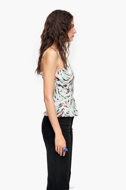 hortelã roupas 64X4N350 top com estampa de asa de borboleta Bimba Y Lola