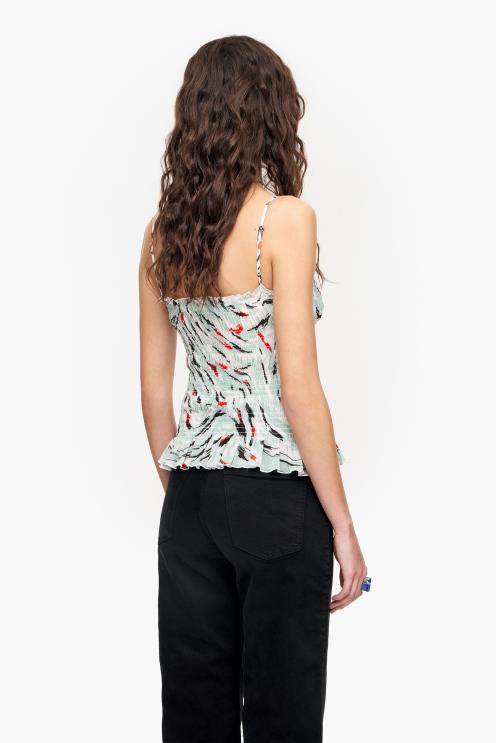 hortelã roupas 64X4N350 top com estampa de asa de borboleta Bimba Y Lola