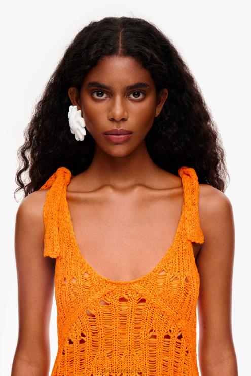 laranja roupas 64X4N263 top de crochê Bimba Y Lola