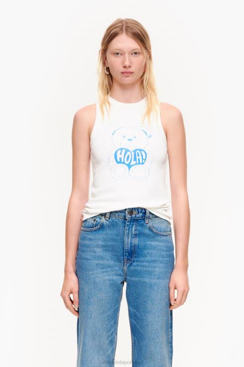 marfim roupas 64X4N274 topo do logotipo do urso Bimba Y Lola