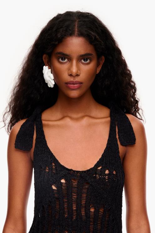 preto roupas 64X4N264 top de crochê Bimba Y Lola