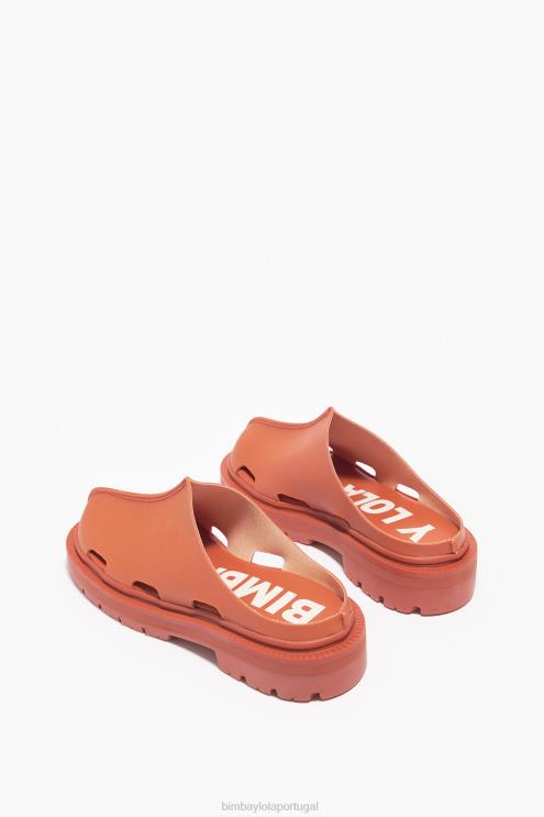 laranja footwewar 64X4N599 tamanco efeito borracha Bimba Y Lola
